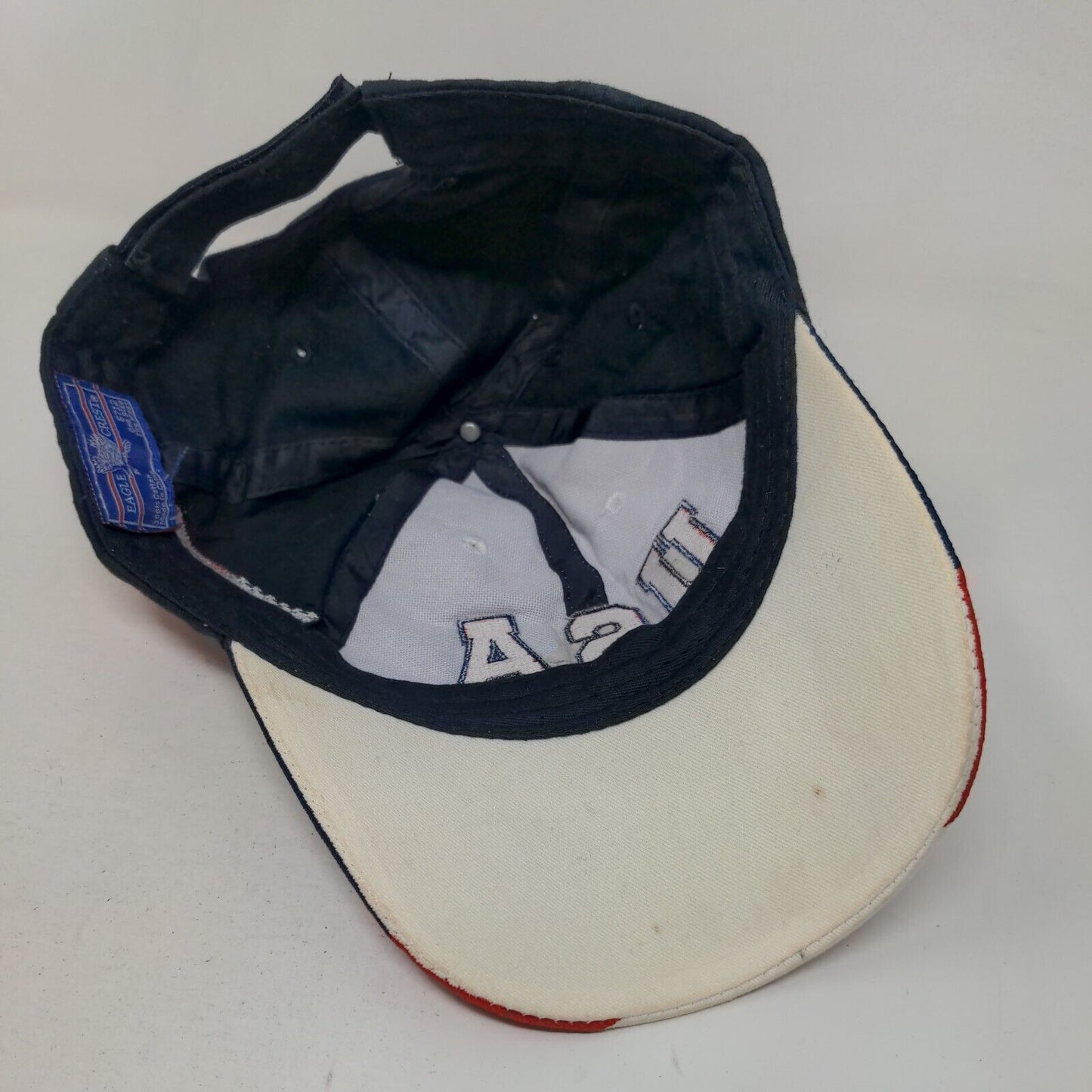 USA Strapback Hat Multicolor OSFM Adjustable Embroidered Patriotic Eagle Crest