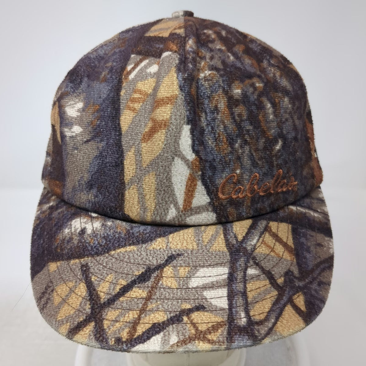 Cabelas Boys 5 Panel Brown Camo Snapback Hat Hunting Fishing Outdoor Gear