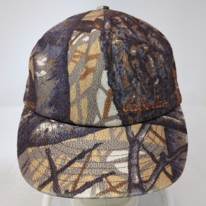 Cabelas Boys 5 Panel Brown Camo Snapback Hat Hunting Fishing Outdoor Gear