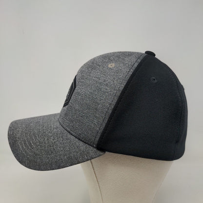 Okdok Men's Fitted Stretch Hat Gray Embroidered Logo Polyester Elastic