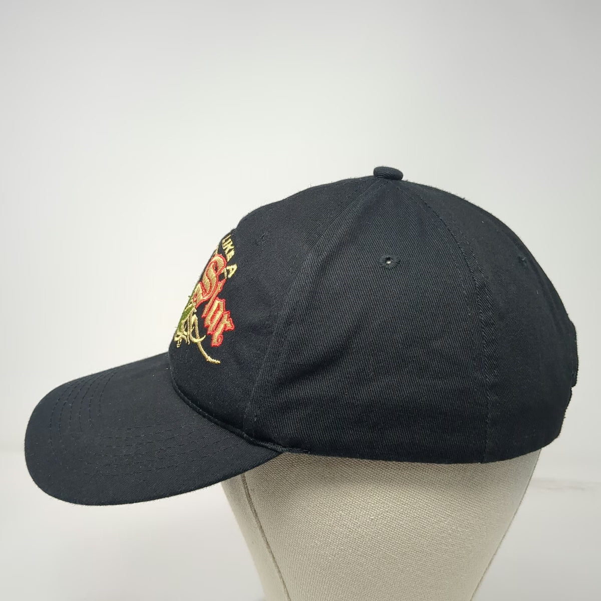 CSI Baseball Cap Black OSFM Party Like A Pot Star Marijuana Leaf Strapback Hat
