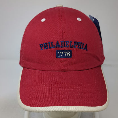 Perrin Baseball Cap Red One Size Philadelphia 1776 Embroidery Slideback Hat