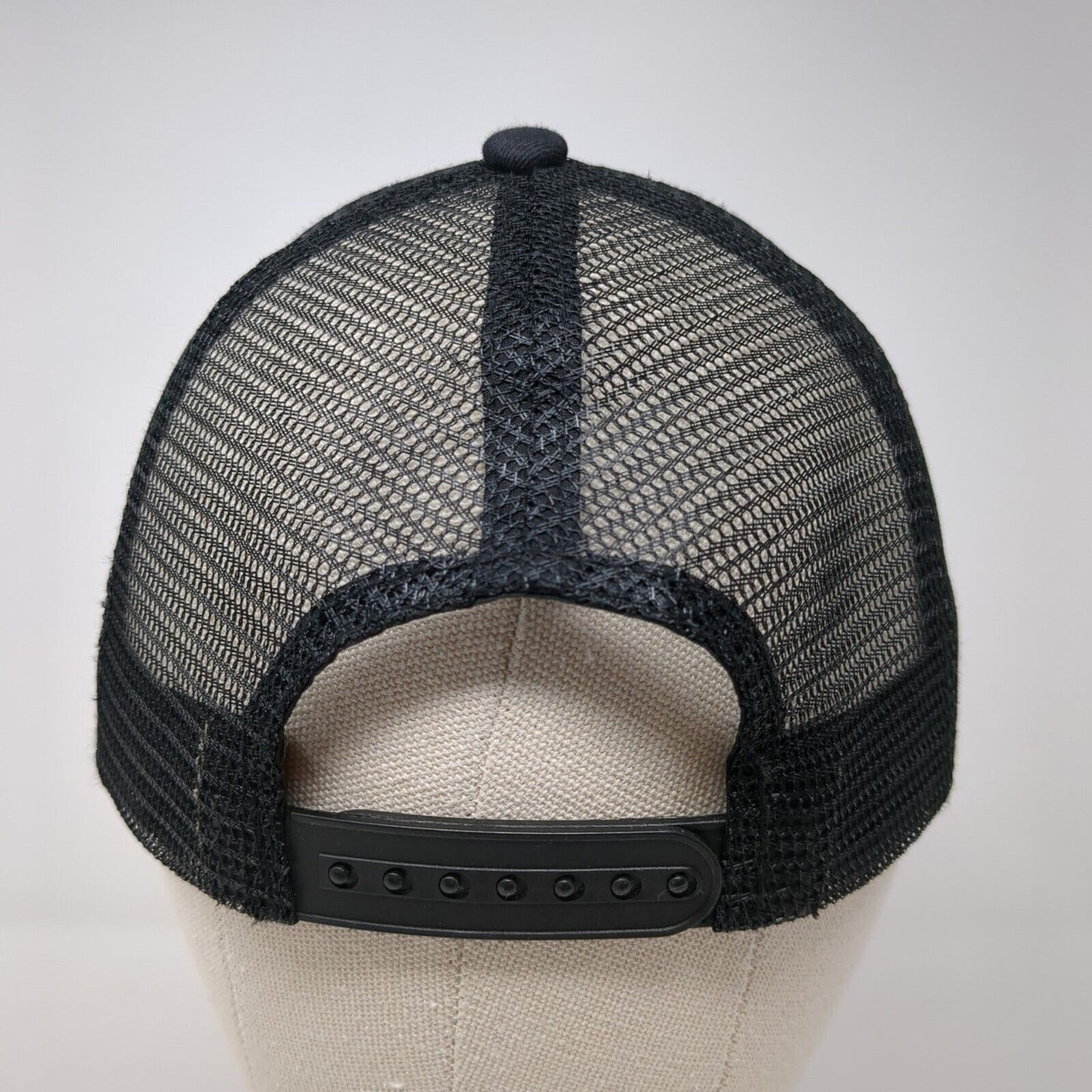 Unbranded Snapback Mesh Back Trucker Hat Black One Size Adjustable Blank