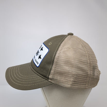 Let's Go Flying Idaho National Guard Snapback Trucker Hat Brown OS Mesh District