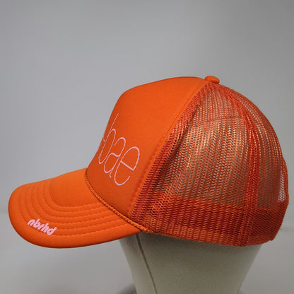 Otto Trucker Hat Orange One Size Barre Bae Nbrhd Fitness Mesh Back Snapback