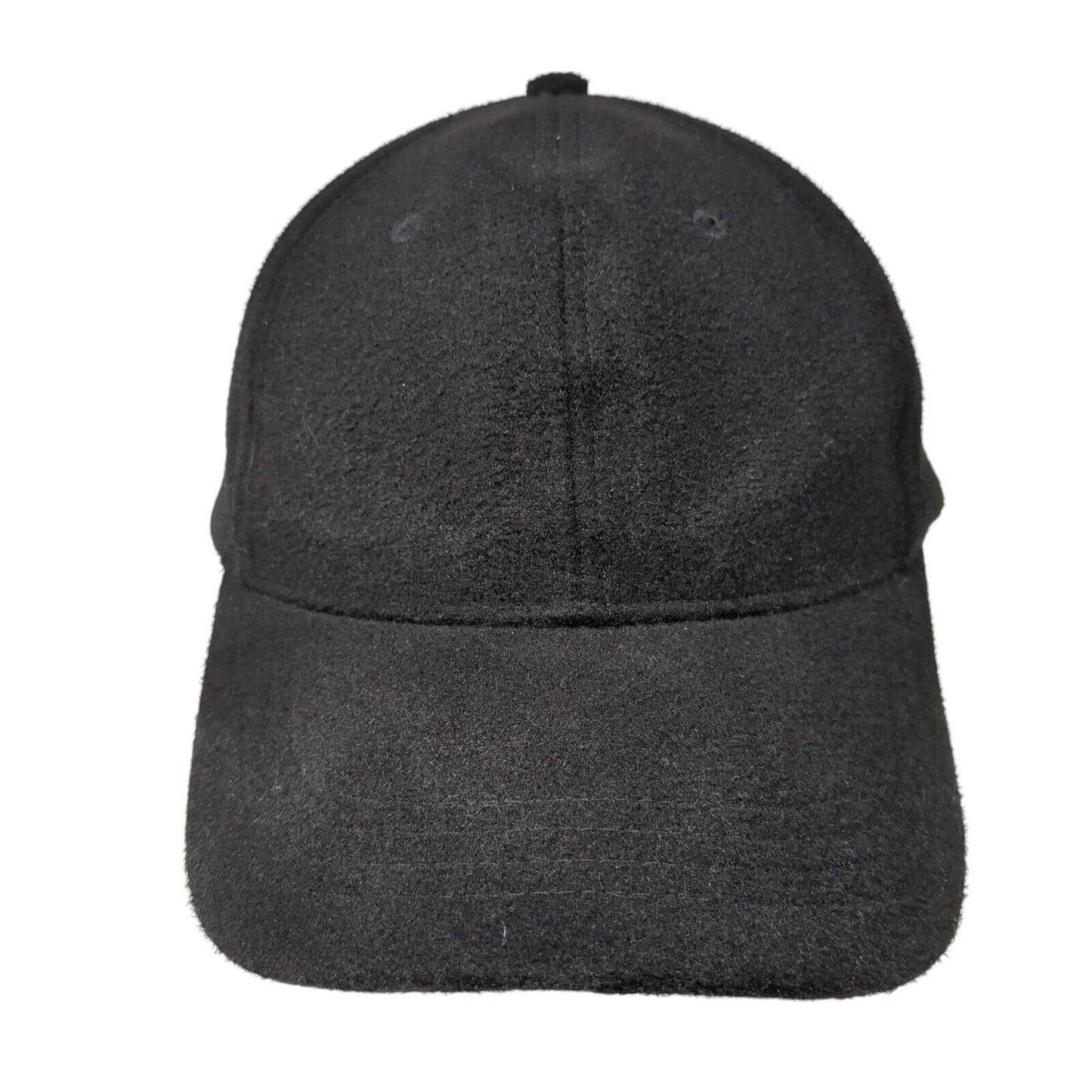 D&Y Strapback Hat Black OSFM Adjustable Solid 6 Panel Vent Holes