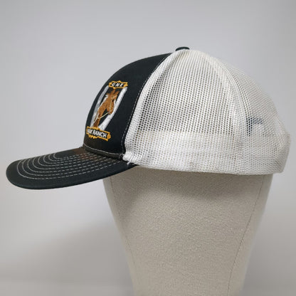 Port Authority Trucker Hat Black OSFM Snapback One Mane Ranch Horse Horseshoe