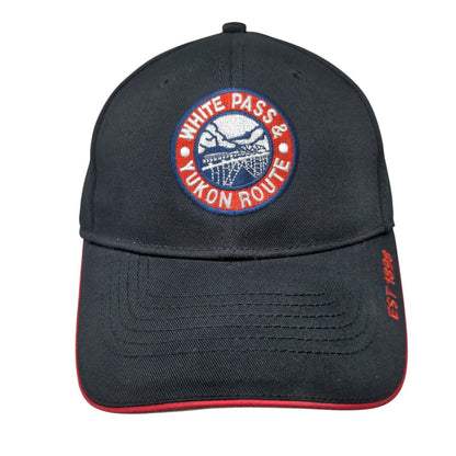 White Pass & Yukon Route 1898 Strapback Hat Black OSFA Skagway Alaska