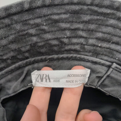 Zara Kids Bucket Hat Gray One Size Lightweight Outdoor Cap Blank