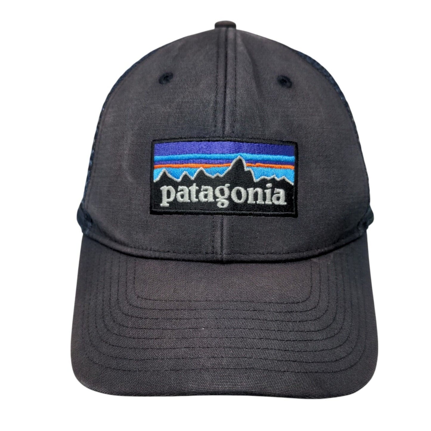 Patagonia Snapback Mesh Back Trucker Hat Blue OSFA Embroidered