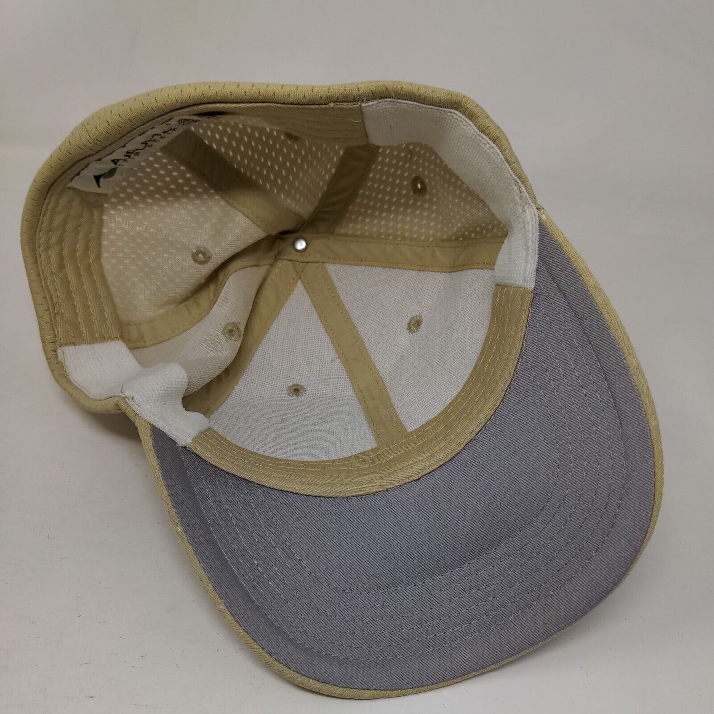 Letter R Fitted Hat Yellowish-Tan AL/XL 6 Panel Augusta Sportswear