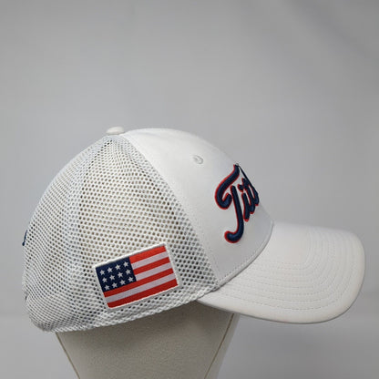 Titleist Slideback Mesh Back Hat White One Size 6 Panel Embroidered