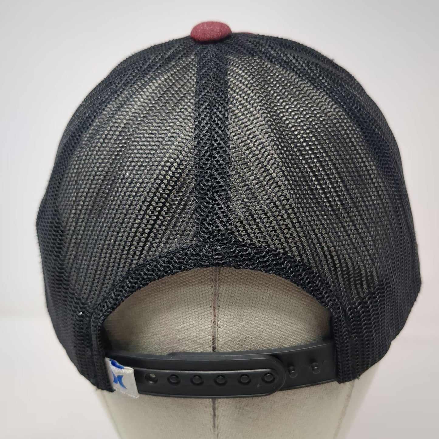 Hurley Trucker Hat Red Black Gray One Size Mesh Back Snapback Born From Water
