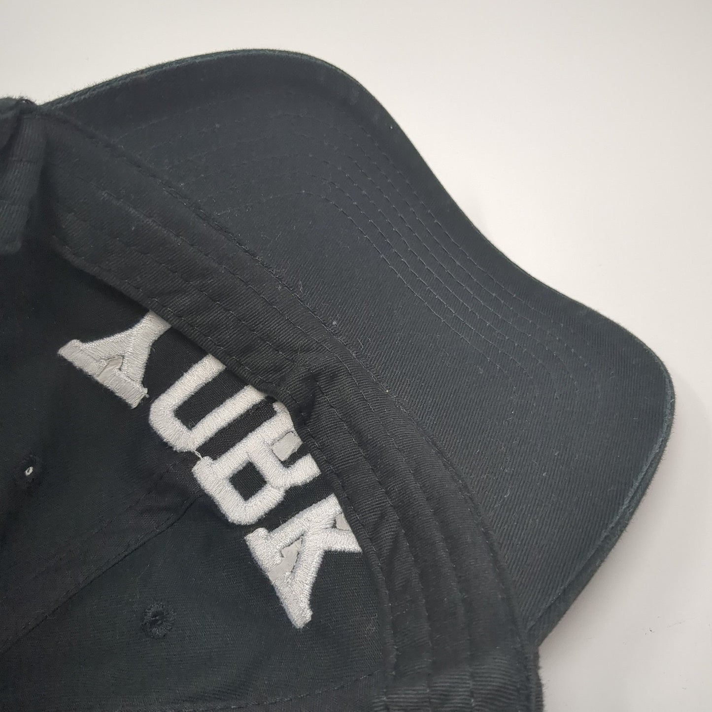 York Spell Out Slideback Hat Black One Size Adjustable Embroidered