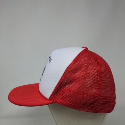 Hoffman's Radiator Snapback Trucker Hat Red OSFA Adjustable Mesh Back Rope Otto