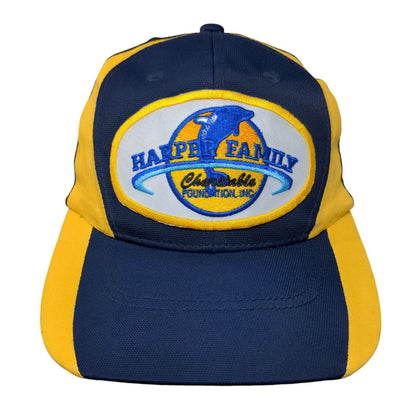 Harper Family Charitable Strapback Hat Blue One Size Embroidered Sport-Tek