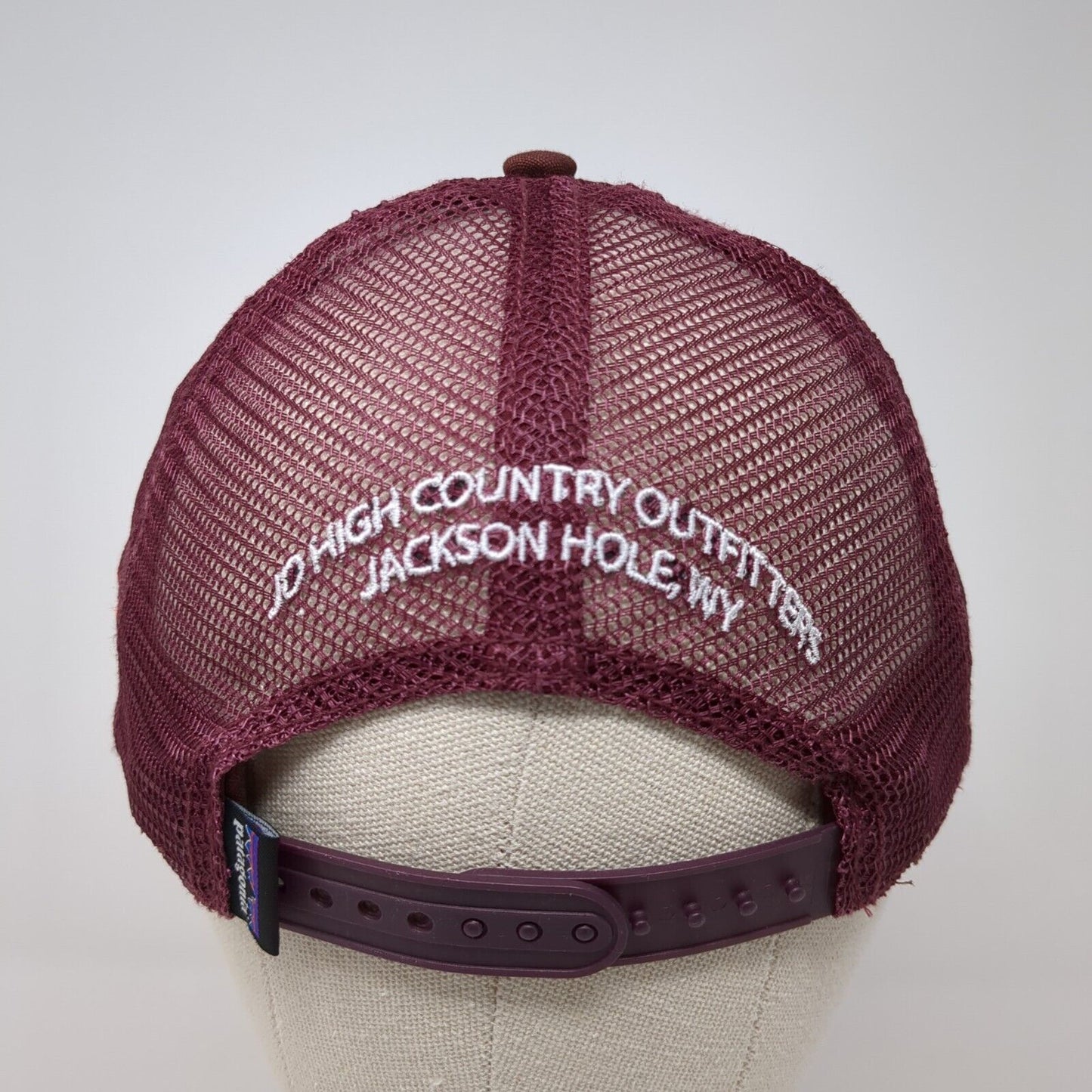 Patagonia California Bear Snapback Trucker Hat Red OS Adjustable Mesh Back