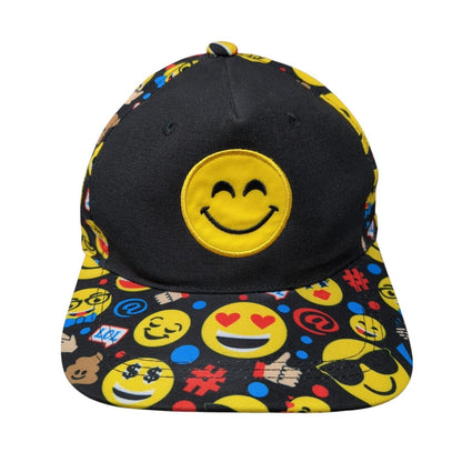 Emoji Smiley Face Snapback Hat Multicolor OSAdjust able Embroidered 6 Panel