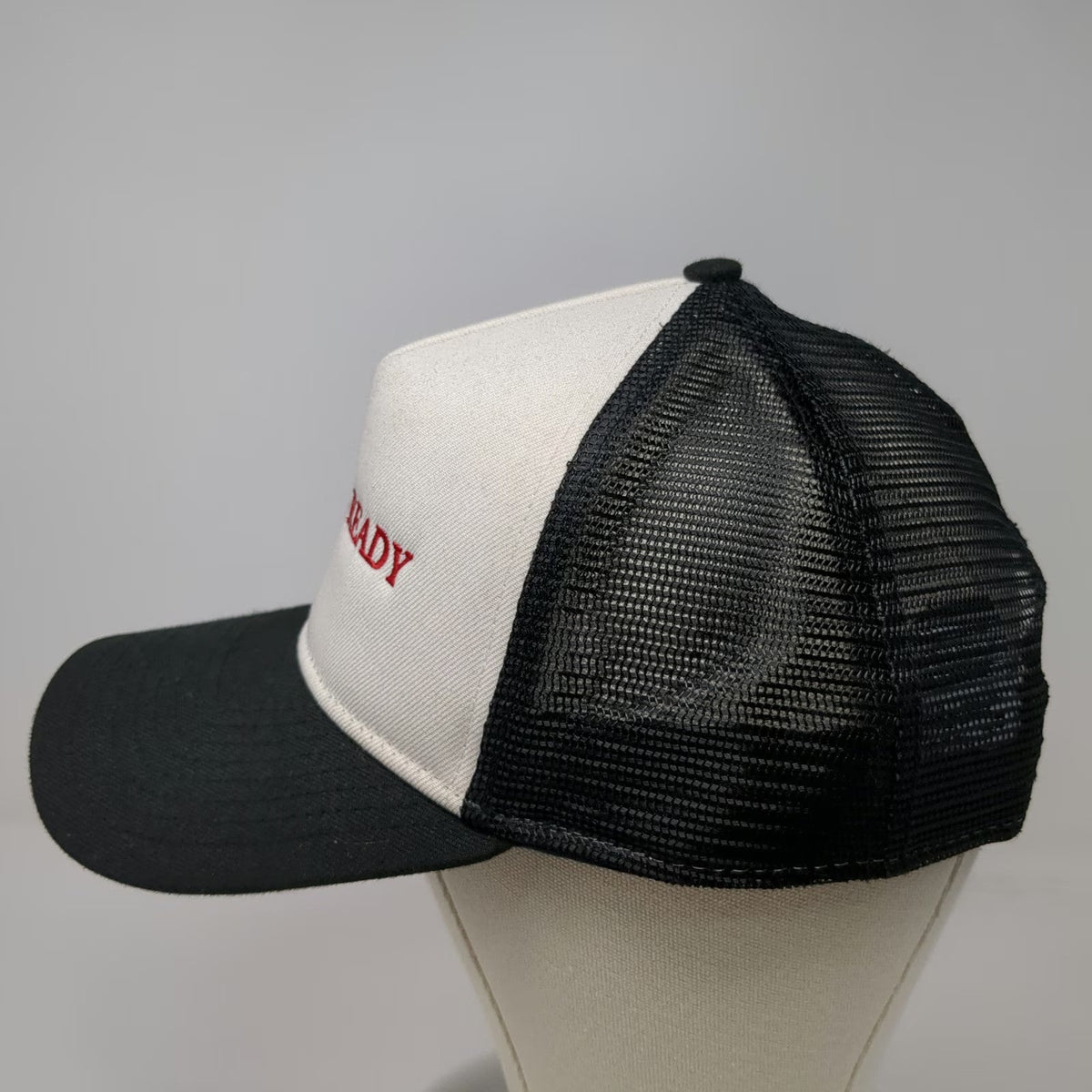 New Era Trucker Hat Black One Size Battle Ready Sword 9FORTY Snapback Mesh Poly
