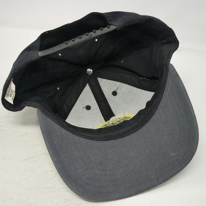 Capstone Snapback Black Gray Made in USA Surge Soda Logo Explosion Hat Vintage