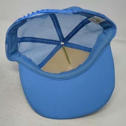Hawaiian Headwear Trucker Hat Blue Yellow One Size Hawaii Rope Mesh Snapback Hat
