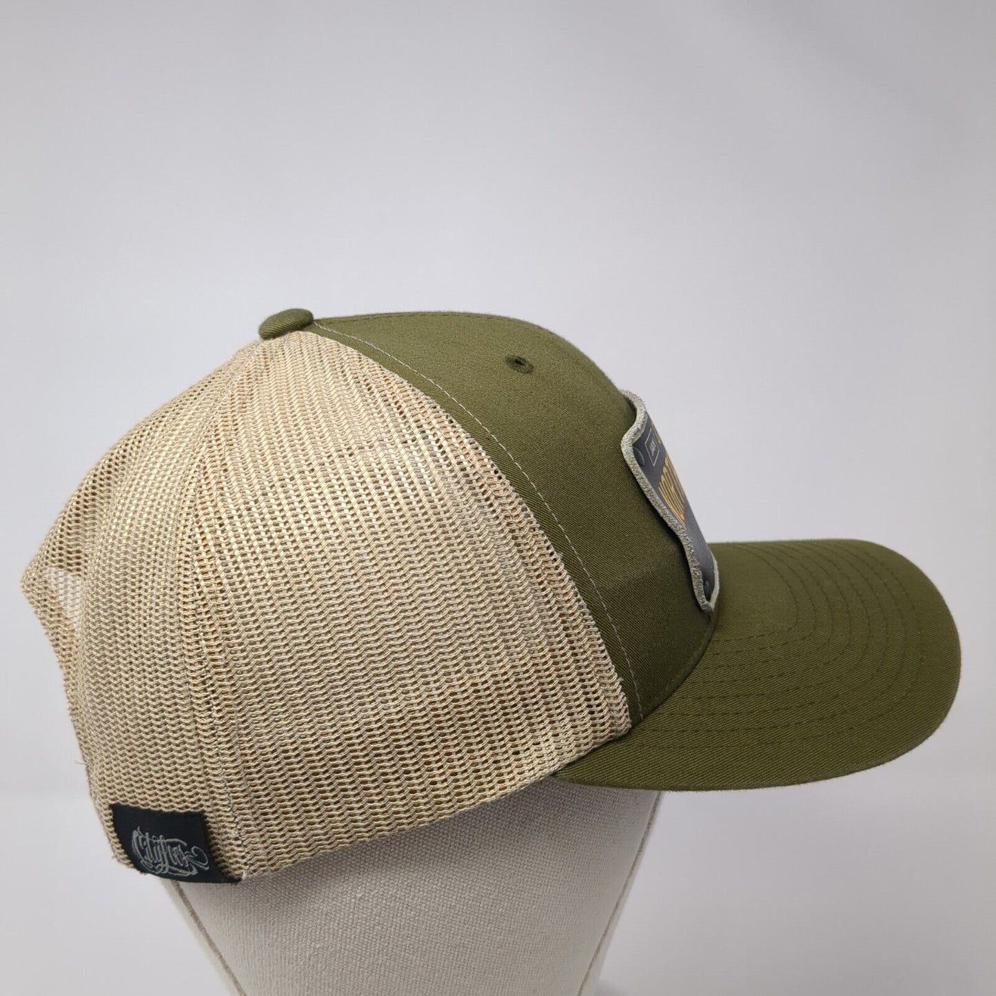 North American Organics Snapback Trucker Hat Green One Size Mesh Back