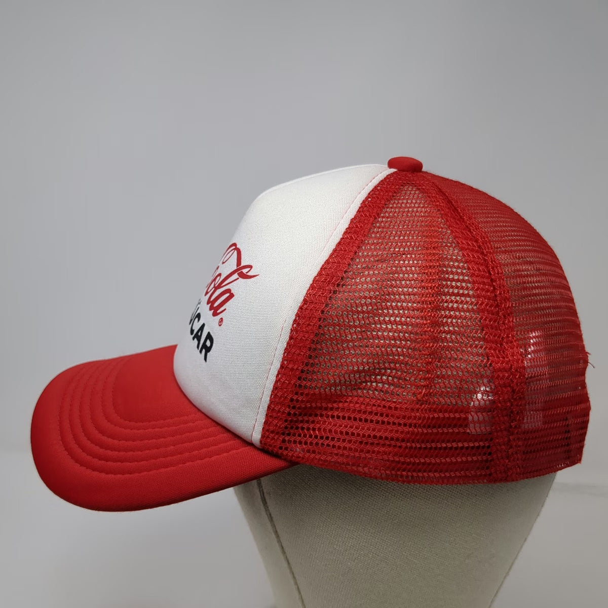 Coca-Cola Trucker Hat Red One Size Sin Azucar Mesh Back Snapback Polyester