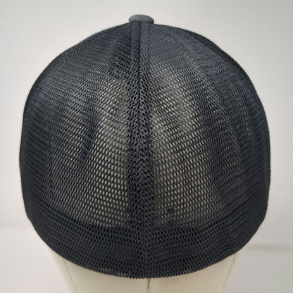 Flexfit Baseball Cap Gray XL Soldotna Trophy Lodge Alaska Fishing Mesh Hat