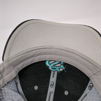 Columbus Sharks Fitted Hat Gray One Size Embroidered Logo Richardson