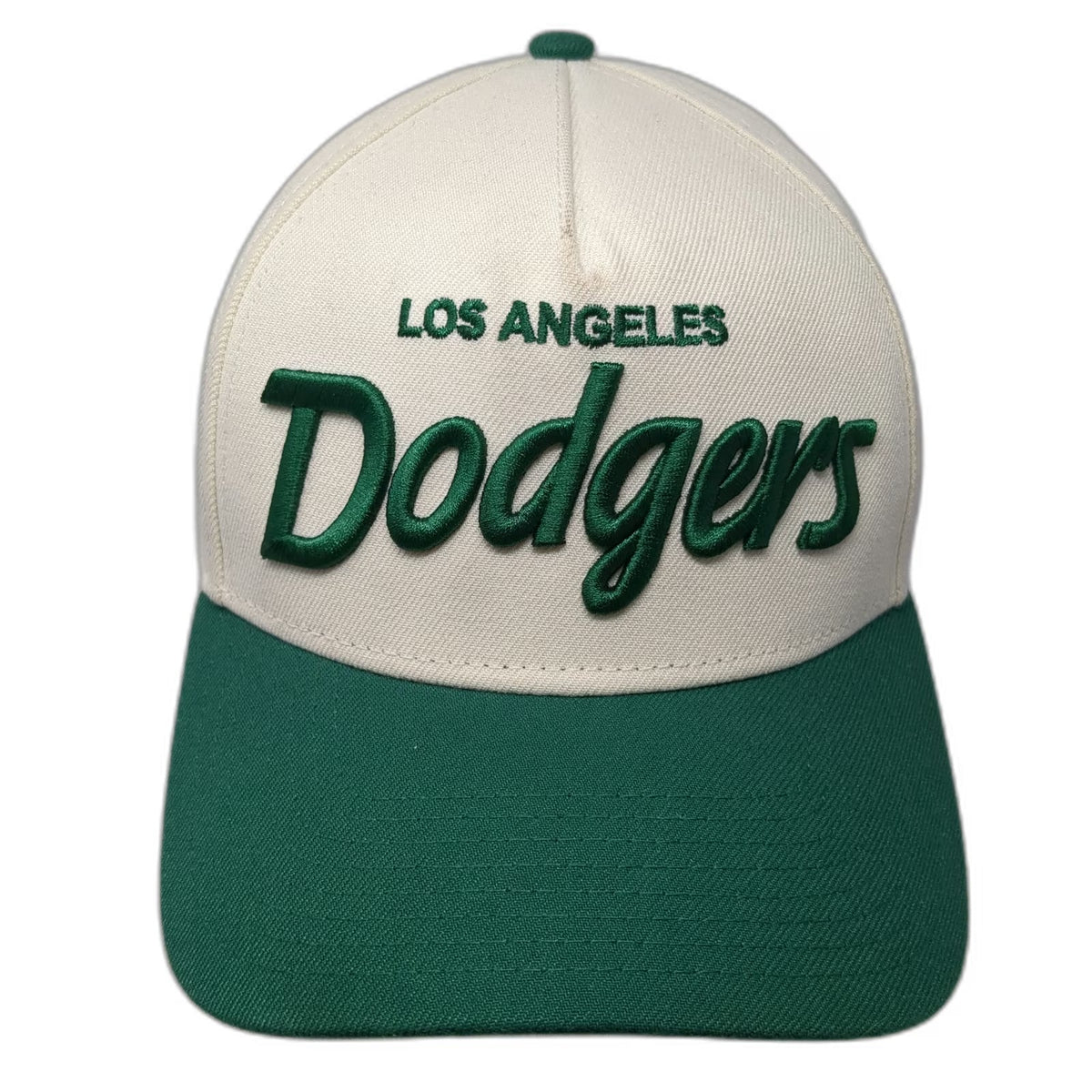 New Era 5 Panel White Green One Size Los Angeles Dodgers Snapback MLB Hat