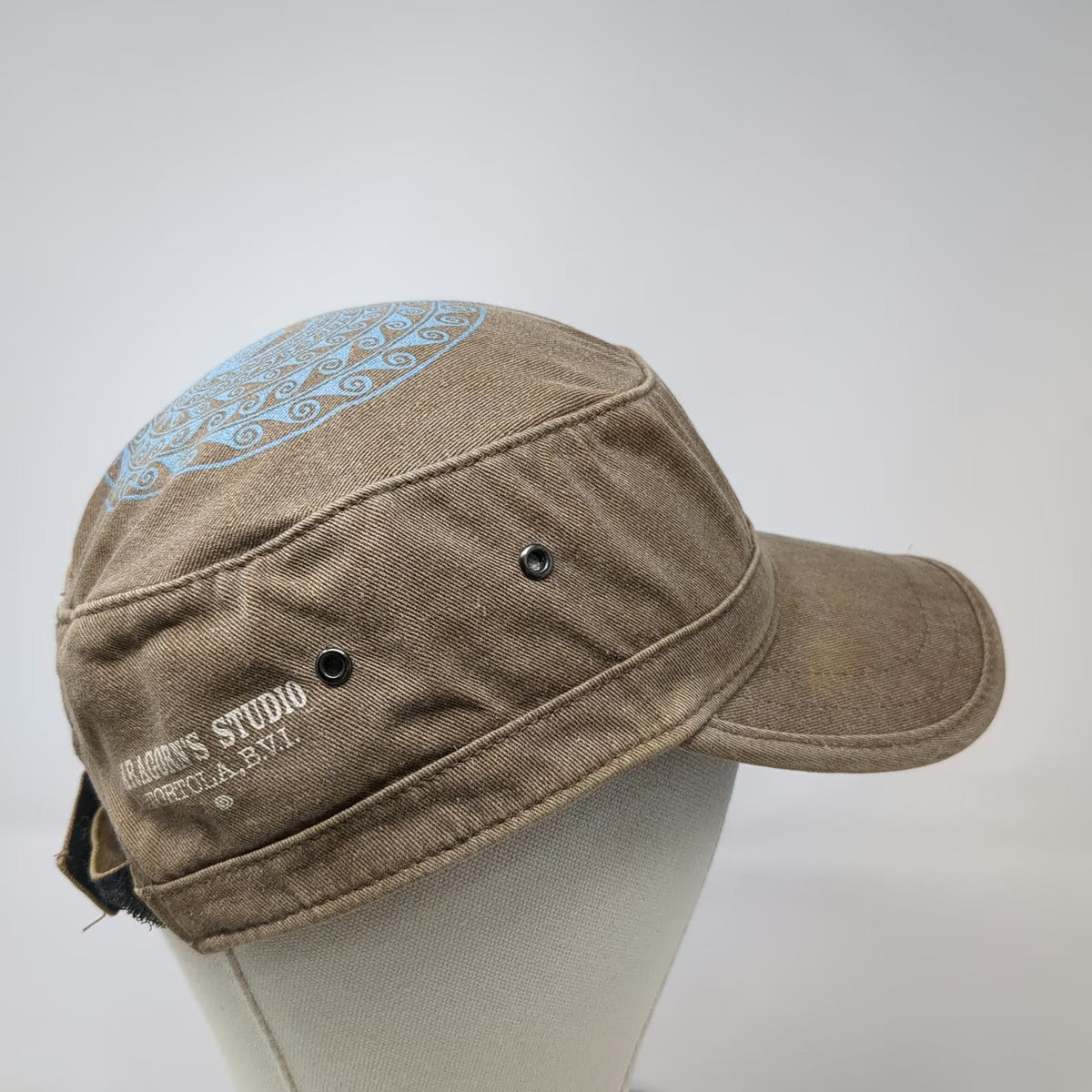 Authentic Pigment Army Cap Brown One Size Aragorn's Studio Tortola BVI Eye Hat
