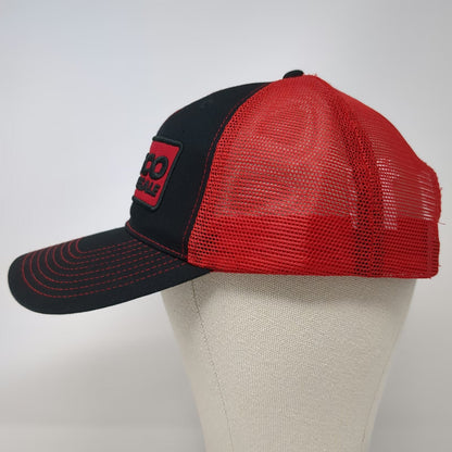 Bamko Trucker Hat Black Red One Size Costco Wholesale Embroidered Logo Patch
