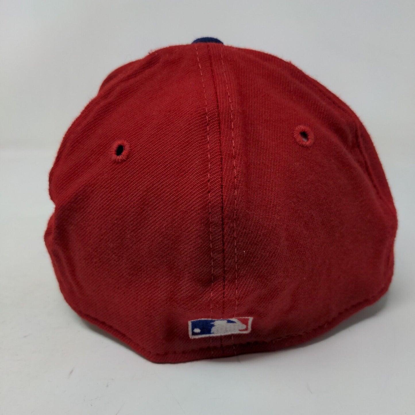New Era Mens Fitted Hat Red 6 7/8 Philadelphia Phillies Embroidered Logo 59Fifty