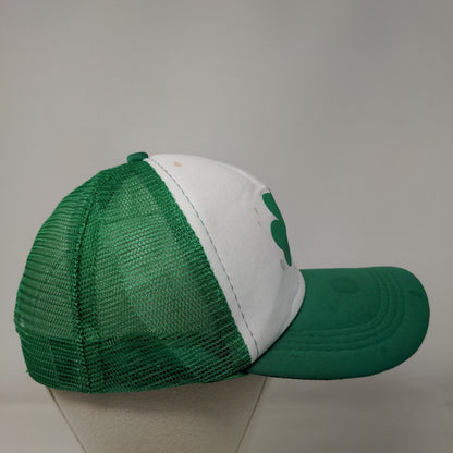 Clover Shamrock Snapback Mesh Back Trucker Hat Green One Size Adjustable