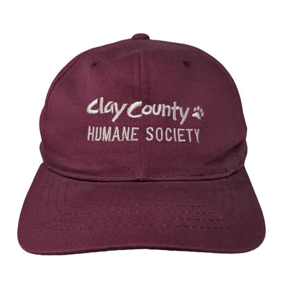 Clay County Humane Society Boy's Snapback Hat Red Burgundy Boys Fits All