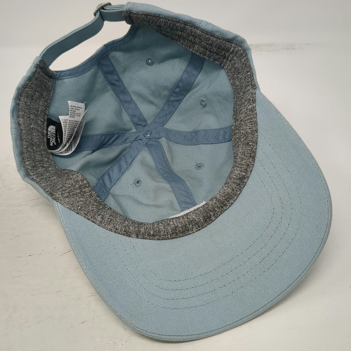 The North Face Baseball Cap Blue One Size Embroidered Logo Slideback Cotton Hat