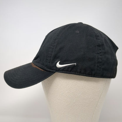 Nike Baseball Cap Black OSFM Letter B Embroidered Slideback Hat Cotton Swoosh