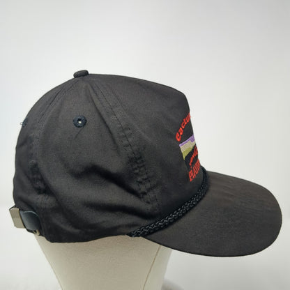 Otto 5 Panel Black One Size Hat Cactus Petes Players Club Plateau Rope Detail