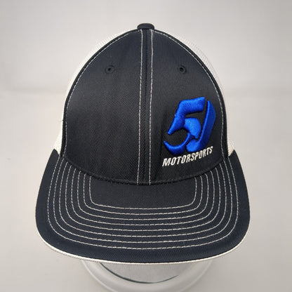 5J Motorsports Fitted Trucker Hat Black 6 7/8-7 3/8 Mesh Back Pacific Headwear