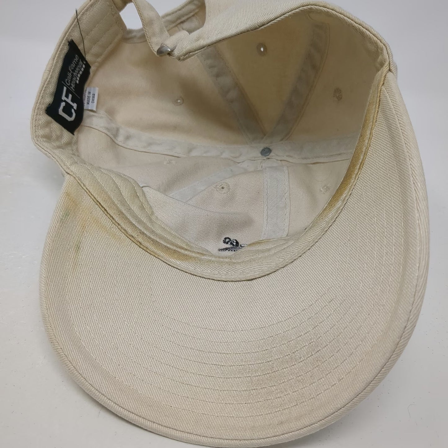 Cali-Fame Baseball Cap Beige One Size Luke AFB Falcon Dunes GC Jet Graphic Hat