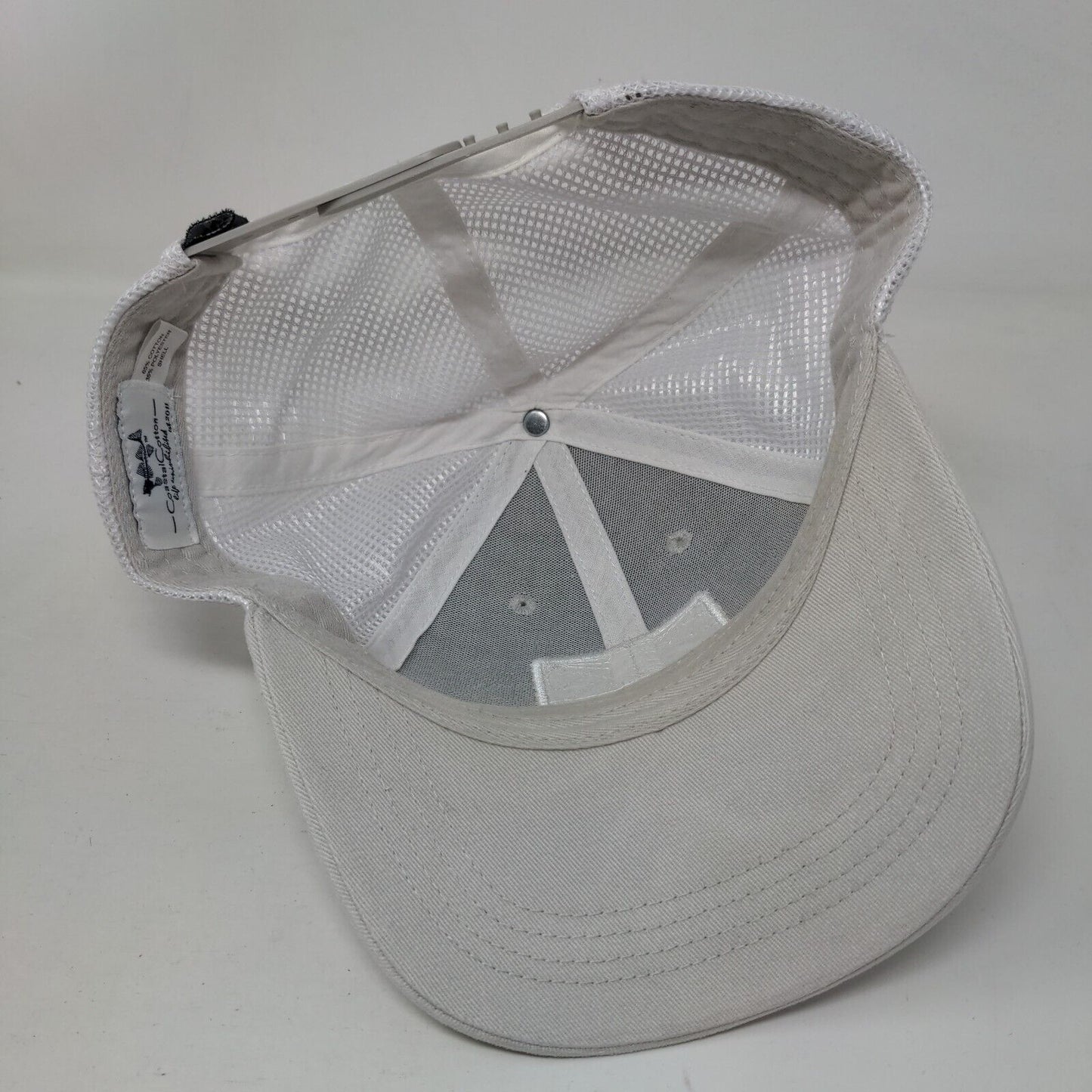 Coastal Cotton Uninhibited Snapback Trucker Hat Cream One Size Mesh Back