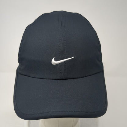 Nike Swoosh Strapback Hat Black One Size Embroidered Logo Featherlight