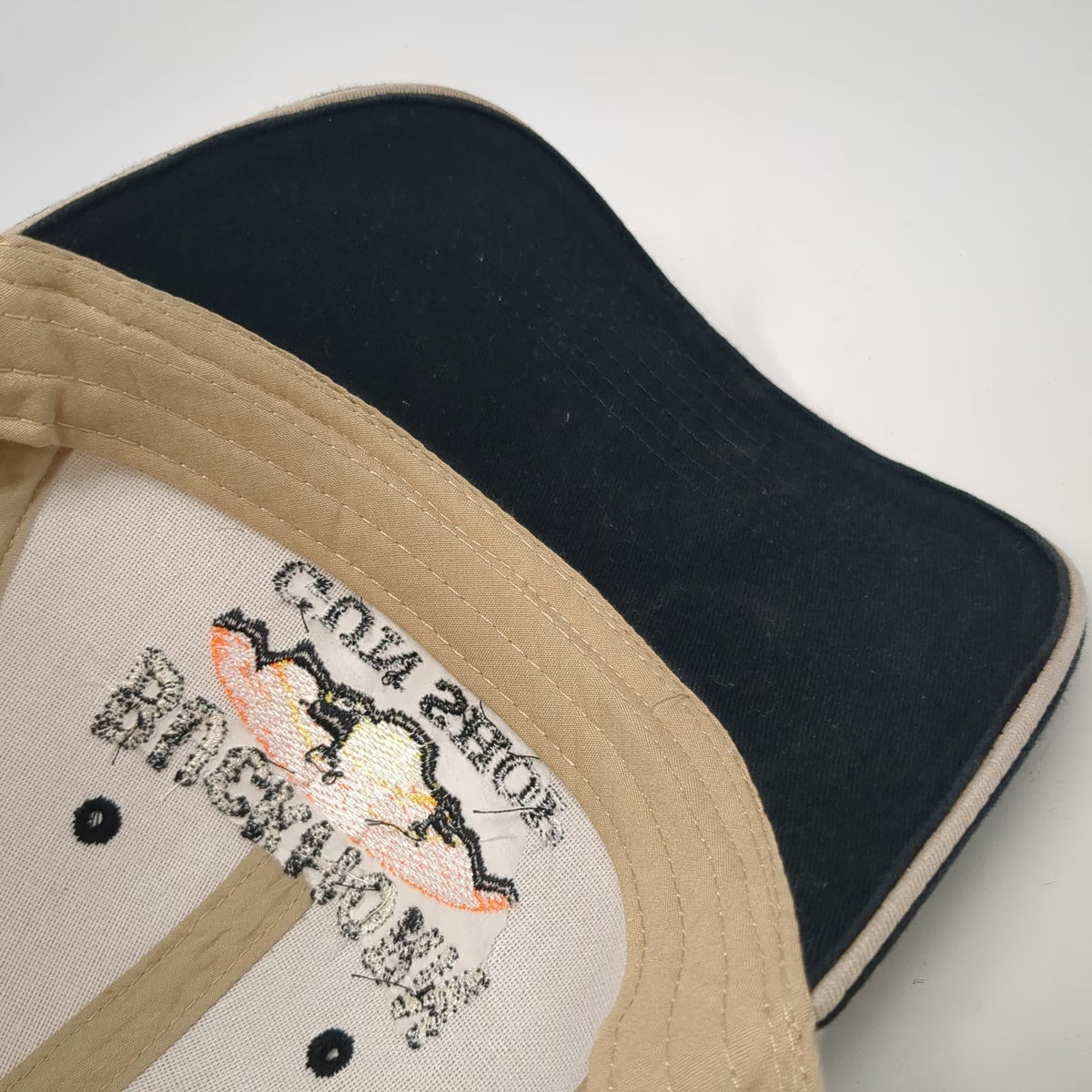 Otto Baseball Cap Beige Black One Size Buckhorn Gun Shop Boise ID Deer Hat