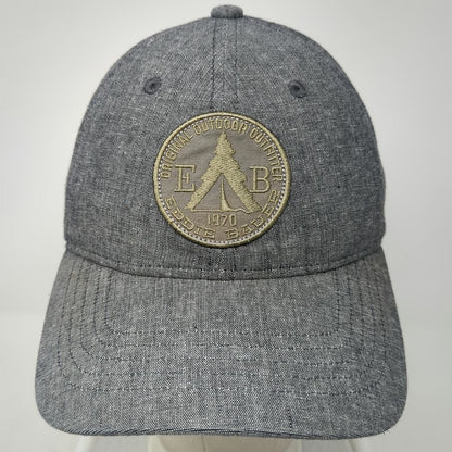 Eddie Bauer Gray Baseball Cap One Size Slideback Outdoor Patch Linen Blend Hat