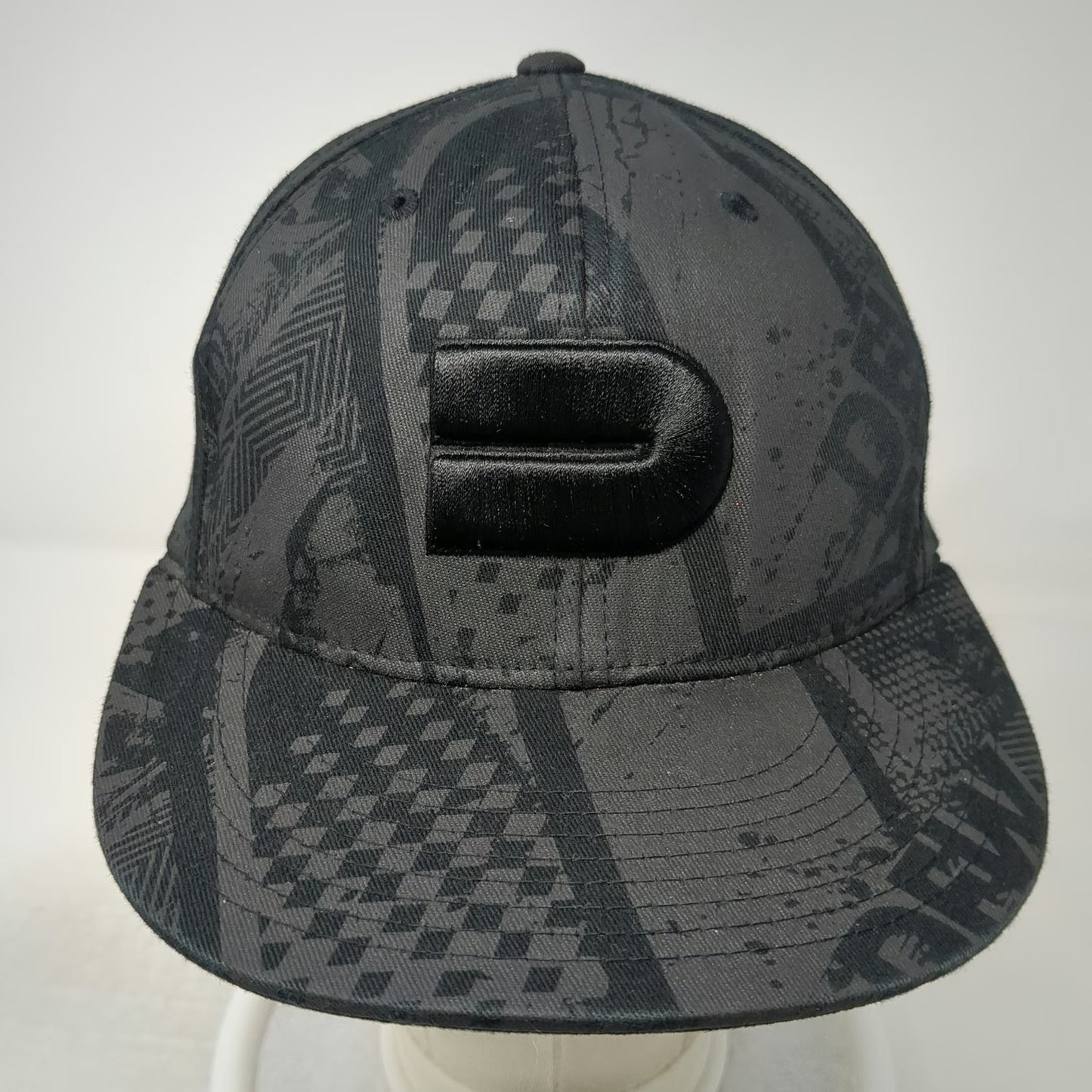 Flexfit Baseball Cap Gray M Dew Tour Allover Print Graphic Logo Fitted Hat Sport