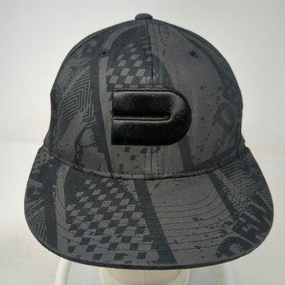 Flexfit Baseball Cap Gray M Dew Tour Allover Print Graphic Logo Fitted Hat Sport
