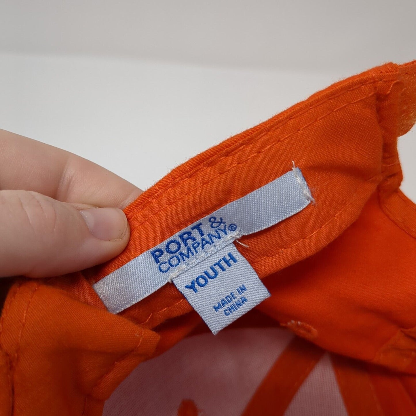 PCRD Strapback Hat Orange Youth One Size Adjustable Solid Port & Company