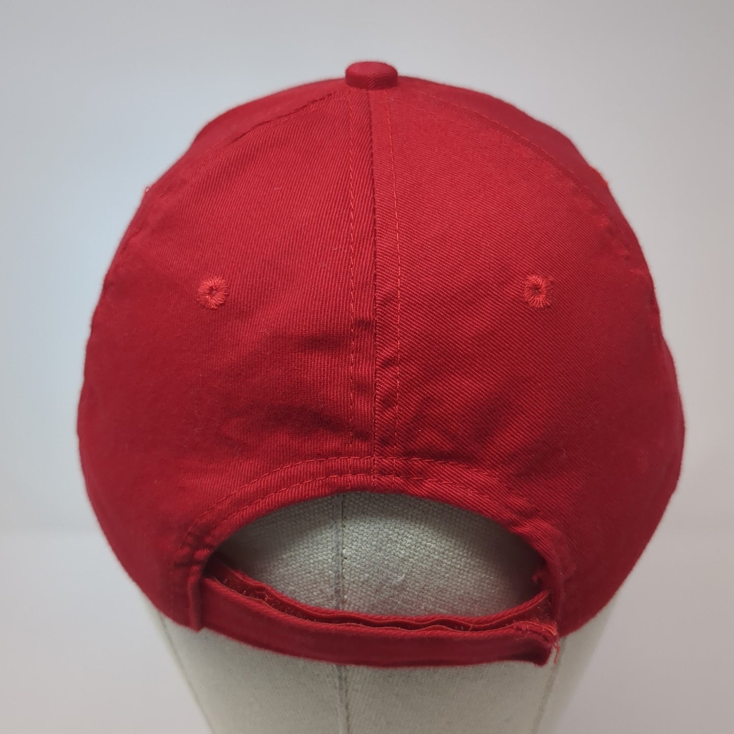 North Kansas City Hospital Strapback Hat Red One Size Solid Adjustable