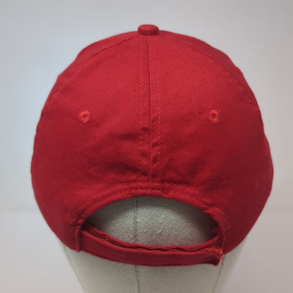 North Kansas City Hospital Strapback Hat Red One Size Solid Adjustable