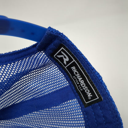 TV Snapback Trucker Hat Blue One Size Adjustable Mesh Back 6 Panel Richardson